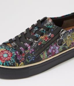 PAMELA XF ZR BLACK FLORAL EMBOSSED LEATHER