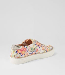 PAMELA XF ZR ORANGE FLORAL PALE GOLD LEATHER