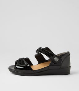 DOXIE W ZR BLACK WRINKLE PATENT