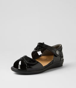 DOXIE W ZR BLACK WRINKLE PATENT
