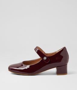 KITTY W ZR BURGUNDY PATENT LEATHER