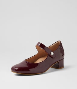 KITTY W ZR BURGUNDY PATENT LEATHER