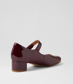KITTY W ZR BURGUNDY PATENT LEATHER