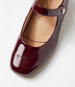 KITTY W ZR BURGUNDY PATENT LEATHER