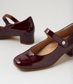 KITTY W ZR BURGUNDY PATENT LEATHER