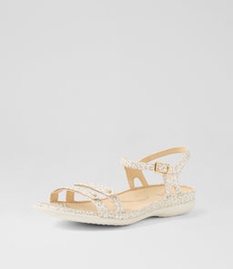 BREEZE W ZR IVORY&GOLD LEOPARD LEATHER
