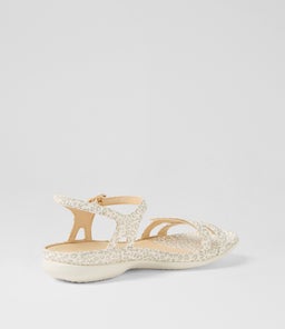 BREEZE W ZR IVORY&GOLD LEOPARD LEATHER