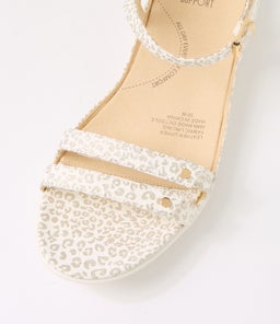 BREEZE W ZR IVORY&GOLD LEOPARD LEATHER