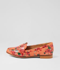 ORETA XW ZR MELON VINTAGE FLORAL LEATHER
