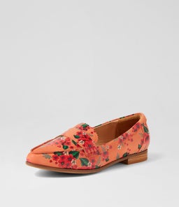 ORETA XW ZR MELON VINTAGE FLORAL LEATHER