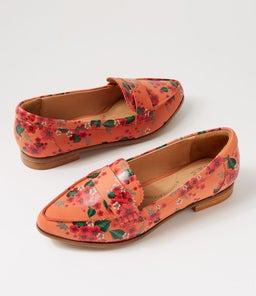 ORETA XW ZR MELON VINTAGE FLORAL LEATHER