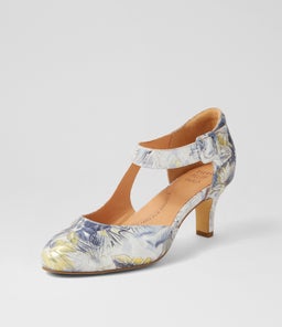 TIMON XW ZR NAVY&SILVER FLORAL LEATHER