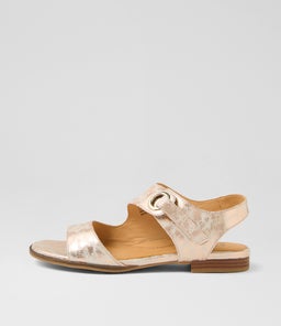 TINKA W ZR OLD GOLD SATIN METAL LEATHER