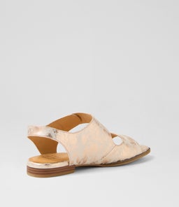 TINKA W ZR OLD GOLD SATIN METAL LEATHER