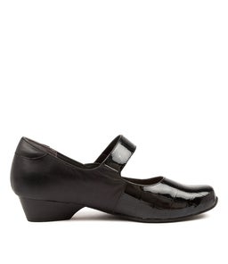 CASSIDY XW ZR BLACK BLACK PATENT CROC LEATHER