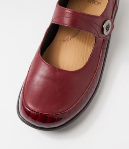 GLORIA W ZR PINOT BURGUNDY PATENT CROC LEATHER