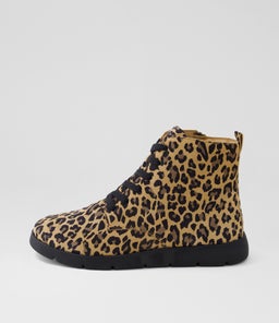 MANILA W ZR CAMEL LEOPARD SUEDE