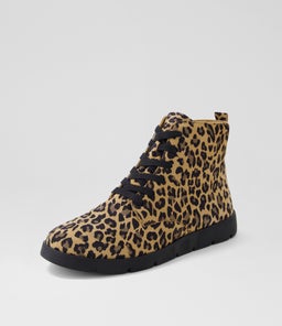 MANILA W ZR CAMEL LEOPARD SUEDE