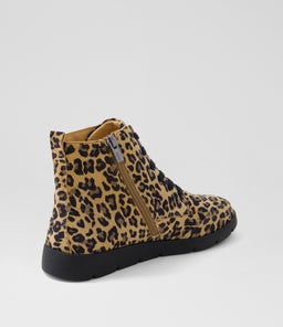 MANILA W ZR CAMEL LEOPARD SUEDE