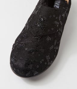 FLISS XW ZR BLACK SEQUIN FLORAL FABRIC