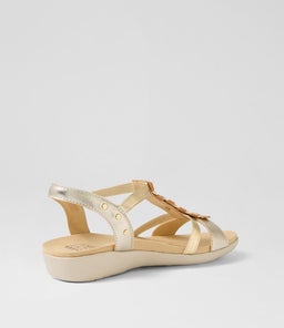 ULOVER W ZR PALE GOLD LEATHER ELASTIC
