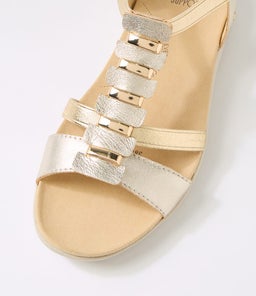 ULOVER W ZR PALE GOLD LEATHER ELASTIC