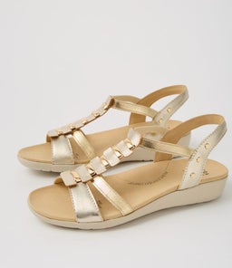 ULOVER W ZR PALE GOLD LEATHER ELASTIC