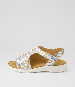 BASMA XW ZR BLUE BUBBLES WHITE SOLE LEATHER