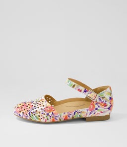 CARROLE XF ZR ORANGE FLORAL LEATHER