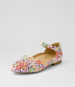 CARROLE XF ZR ORANGE FLORAL LEATHER