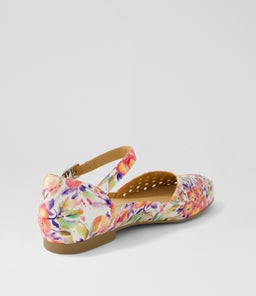 CARROLE XF ZR ORANGE FLORAL LEATHER