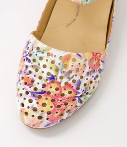 CARROLE XF ZR ORANGE FLORAL LEATHER