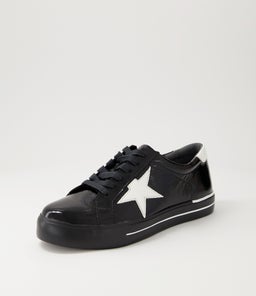ALYSIA W ZR BLACK WHITE WRINKLE PATENT