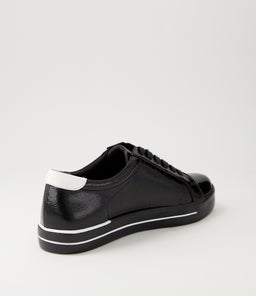 ALYSIA W ZR BLACK WHITE WRINKLE PATENT