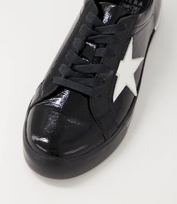 ALYSIA W ZR BLACK WHITE WRINKLE PATENT