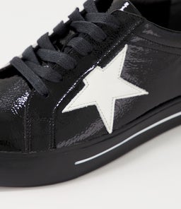 ALYSIA W ZR BLACK WHITE WRINKLE PATENT