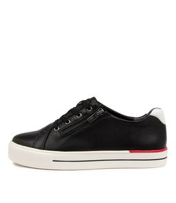 AUDRY W ZR BLACK WHITE LEATHER