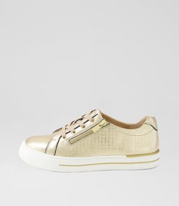 AUDRY W ZR GOLD SQUARES LEATHER