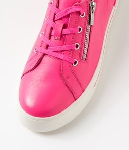 AUDRY W ZR HOT PINK WHITE LEATHER