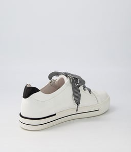 AUDRY W ZR WHITE BLACK WRINKLE PATENT LEATHER
