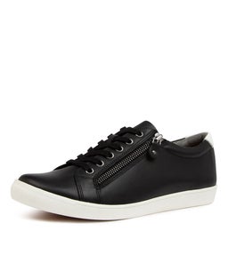 DIANN XF ZR BLACK WHITE LEATHER