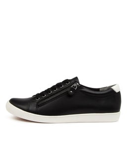 DIANN XF ZR BLACK WHITE LEATHER