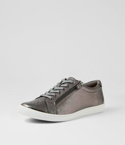 DIANN XF ZR PEWTER EMBOSSED LEATHER
