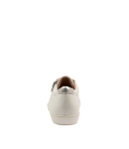 DIANN XF ZR WHITE SILVER LEATHER