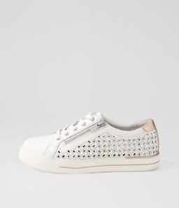 AYLEEN W ZR WHITE PALE ROSE GOLD LEATHER