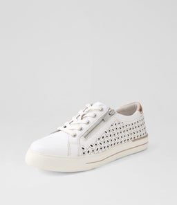 AYLEEN W ZR WHITE PALE ROSE GOLD LEATHER