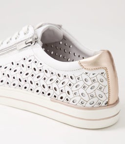 AYLEEN W ZR WHITE PALE ROSE GOLD LEATHER