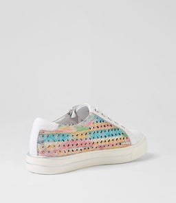 AYLEEN W ZR WHITE MULTI DOT LEATHER