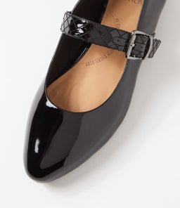 LOJAS XW ZR BLACK PATENT LEATHER