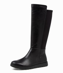 MONAKA W ZR BLACK BLACK LEATHER STRETCH